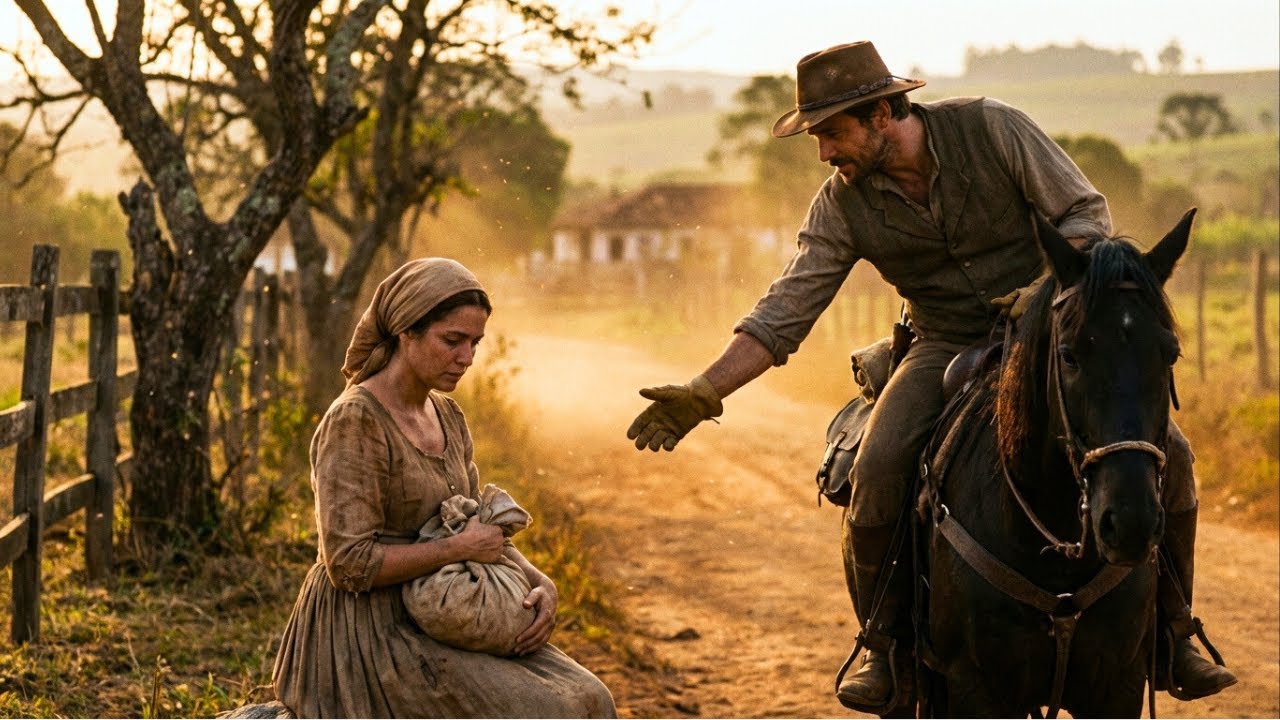 ELA FOI DEIXADA NA ESTRADA SEM NINGUÉM… ATÉ QUE O FAZENDEIRO SOLITÁRIO PAROU O CAVALO E FEZ UMA