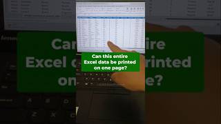 Print Entire Excel Data on One Page 🤯 #exceltips #shortsfeed #explore