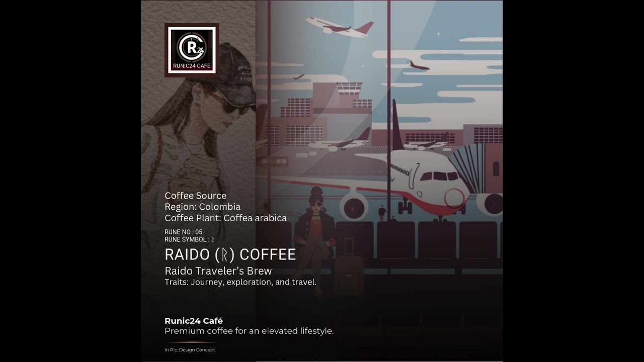 Runic24 Cafe Raido (ᚱ) Coffee - Raido Traveler’s Brew