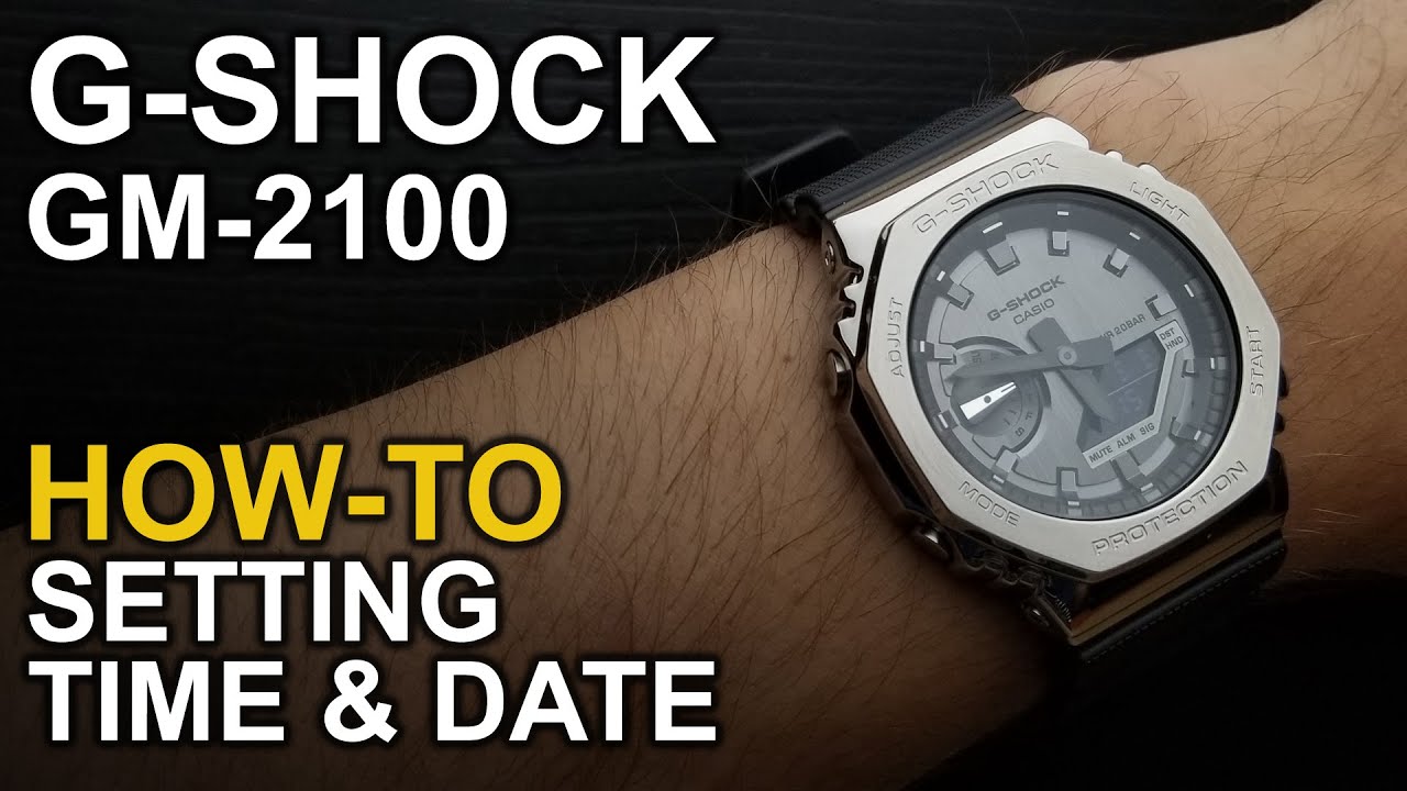 Gshock and time Setting date GM - 2100 - YouTube