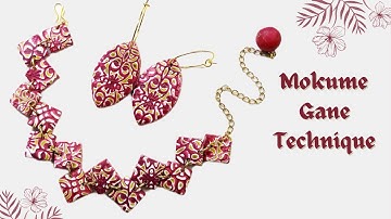 Polymer clay Mokume Gane technique