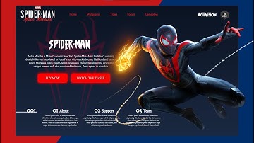 Landing Page Spider-man com HTML CSS
