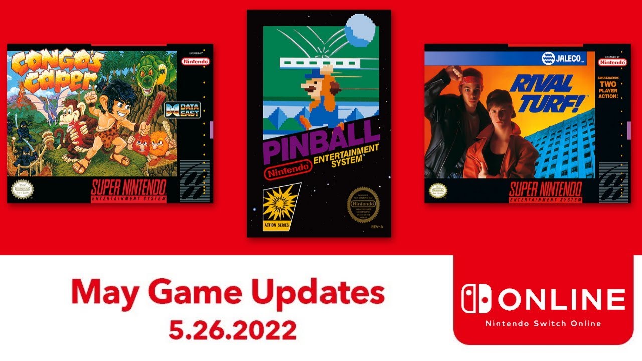 Rival Turf!, Congo's Caper, and Pinball Added to Nintendo Switch Online