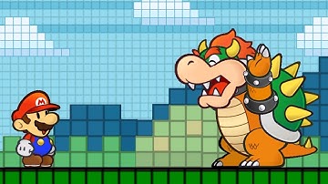 Super Paper Mario 4K - Walkthrough - Chapter 3-1: When Geeks Attack (Bowser Boss Battle)