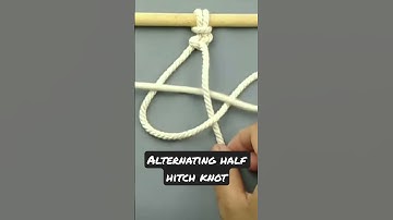 Macrame beginners half hitch knot alternating