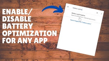 Enable/Disable Battery Optimisation for any Android App || 2022