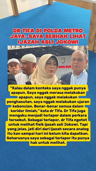 dr Tifa di Polda Metro Jaya: Saya Berhak Lihat Ijazah Asli Jokowi #shorts #fyp