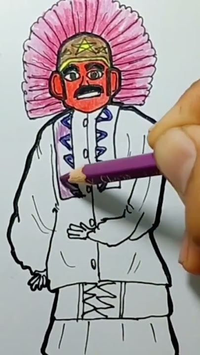 Menggambar Ondel-ondel Laki-laki #ondelondelbetawi #menggambar #ondelondel