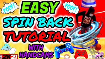 HOW TO DO THE GLITCHY SPIN BACK TO THE 3PT LINE, OP! *NEW* BEST DRIBBLE TUTORIAL W/ HANDCAM NBA 2K21