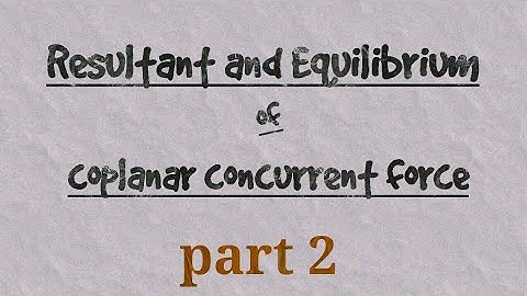 Resultant  of concurrent coplanar forces part 2