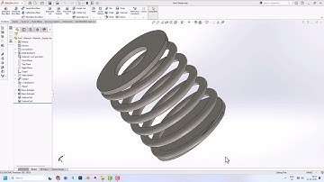 V6 Engine Rocker Arm Backing Spring || Solidworks Tutorial Car Engine V6