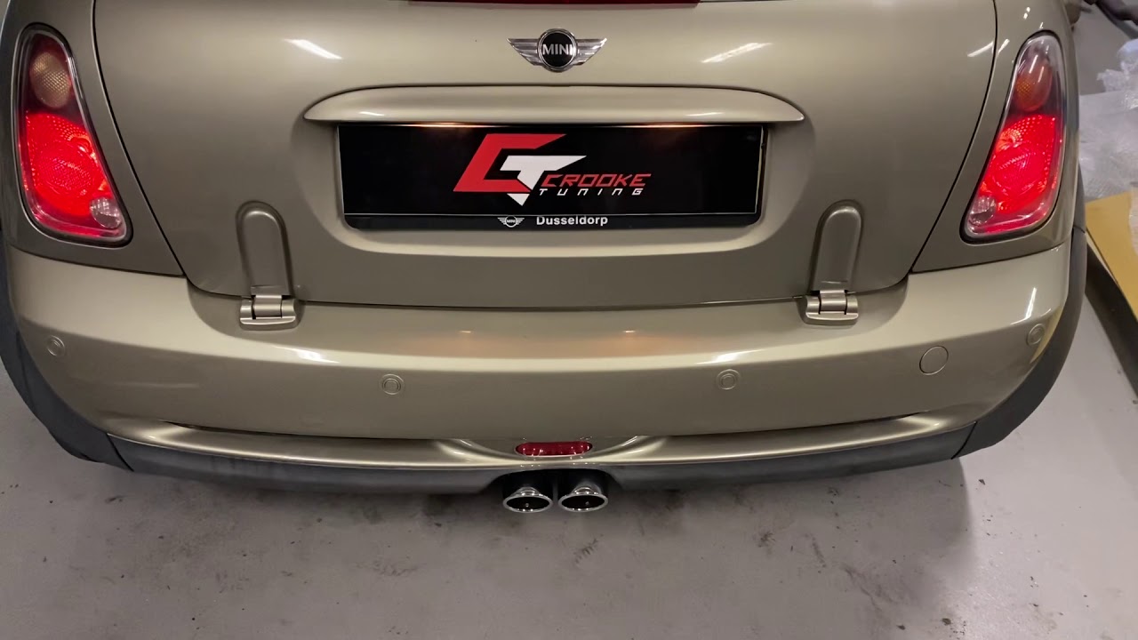 Mini cooper s with Custom Crooketuning exhaust revving