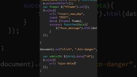 Delete Data from Database Using Ajax PHP #Short