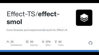 GitHub - Effect-TS/effect-smol: Core libraries and experimental work for Effect v4