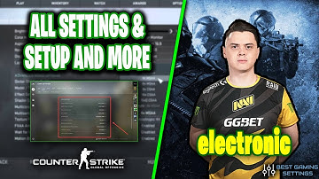 electronic CSGO Settings, Monitor Settings, Crosshair, Viewmodel, Gear and Settings 2021