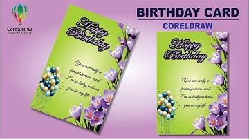 Creative Birthday Card Design || Step by Step || CorelCanvas #birthdaycard #birthdaycarddesign