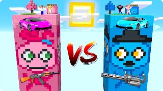 ЧАНК ЛЕСКА НУБИК И БРОК POPPY PLAYTIME 2 MINECRAFT, мама длинные ноги против папа в майнкрафт шеди.