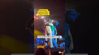 GRABBED FROM BEHIND: Moses Bliss was grabbed on stage in Ghana while is was performing #mosesbliss