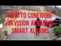 How to configure a hikvision acusense smart event alarm