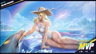 Marvel Rivals Pt156 | Emma Frost Gameplay | White Wave Queen Skin/Spray/Emote/Emoji/MVP Showcase