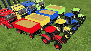 Working with Colors: Transporting VALTRA Mini Tractors for Epic Wheat Harvest in FS22