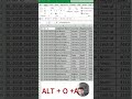 Excel Formatting Shortcut Trick #excel #shortsfeed