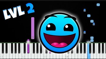 Geometry Dash - Level 2 (Back On Track) 👉 Piano Tutorial