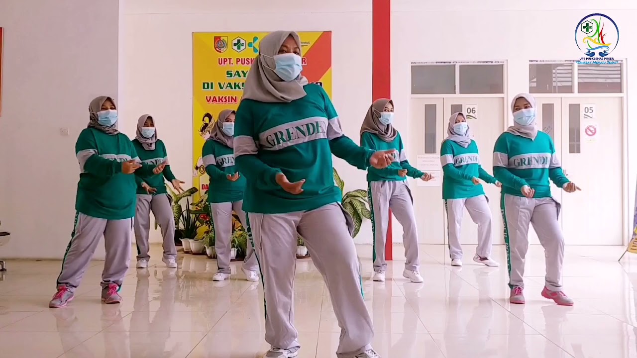 Senam Cuci Tangan Kader Posyandu Lemuru Binaan Puskesmas Puger Jember