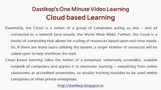 T-366-What is Cloud based Learning?