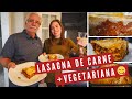 Cocinando LASAGNA de Carne + LASAÑA Vegetariana en Casa | Típica COMIDA ITALIANA Rápida y Fácil