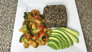 Cook with me, healthy eating, coconut quinoa and vegetables