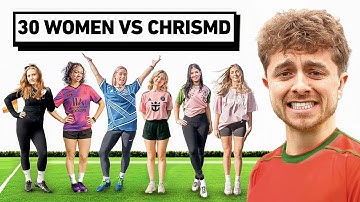 30 WOMEN VS 1 YOUTUBER: Football Edition