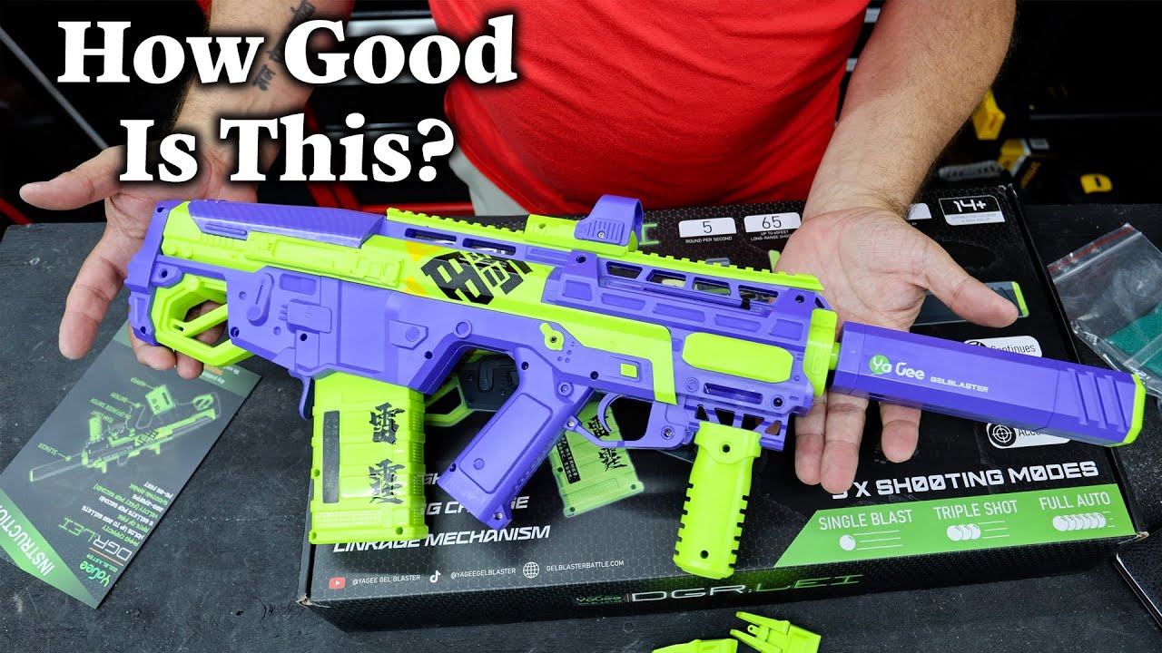 YaGee® USA AK Gel Blaster Gun,Outdoor Splatter Ball Toy Gun