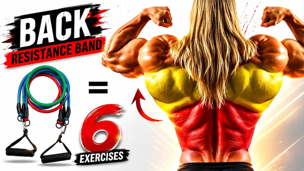 Resistance Band Back workout at home ( 6 Effective Exercises ) - YouTube