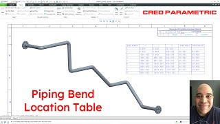 Creo Parametric - Piping Drawings - Create a Bend Location Table