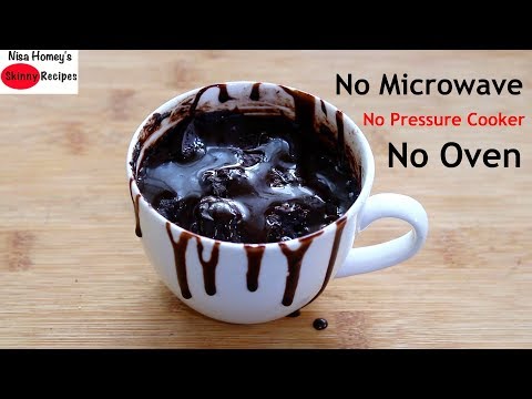 How To Make Chocolate Mug Cake Without Oven - Eggless Chocolate Mug Cake Recipe - Healthy Mug Cakes