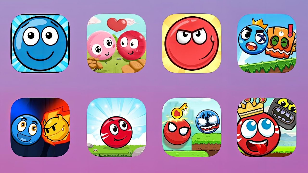 Red Hero 4, Red Hero 3, Red Ball 4, Ball V, Roller Ball Blue and More Red Ball Games Gameplay