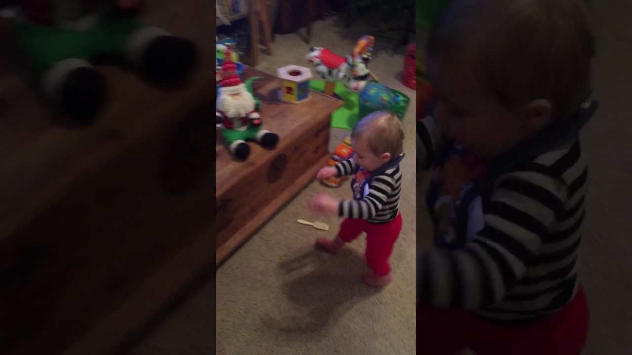 Baby dancing to Jingle Bells YouTube