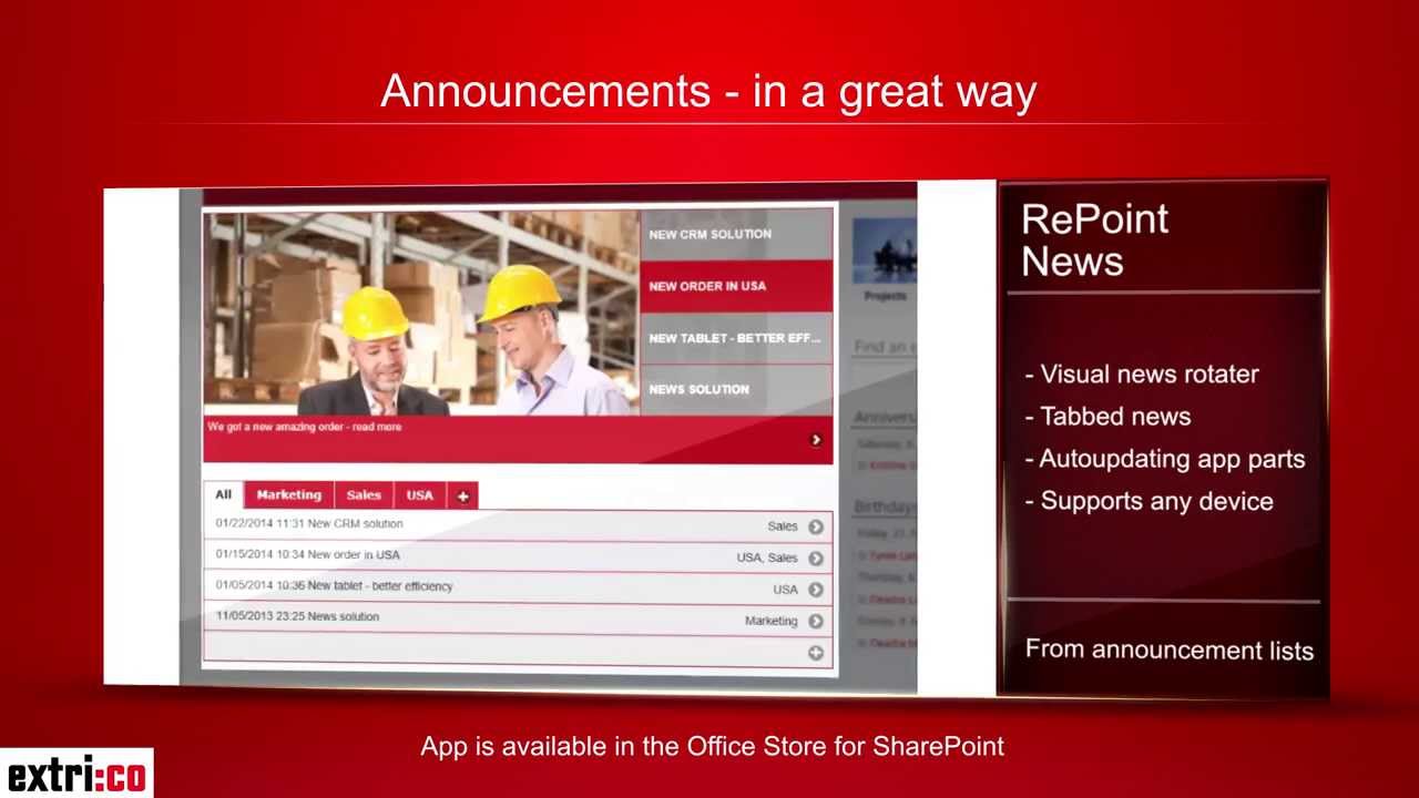 Repoint Pr RePoint News - app for Microsoft SharePoint - YouTube