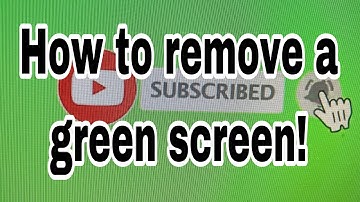 how to remove a green screen using videopad!