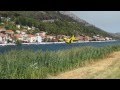 CL-415 taking water from Neretva river, Croatia, summer 2012