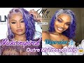 How to: Nicki Minaj DIY “Wet Look” Watercolor Purple Wig Hair |Outre MyTresses Platinum Label