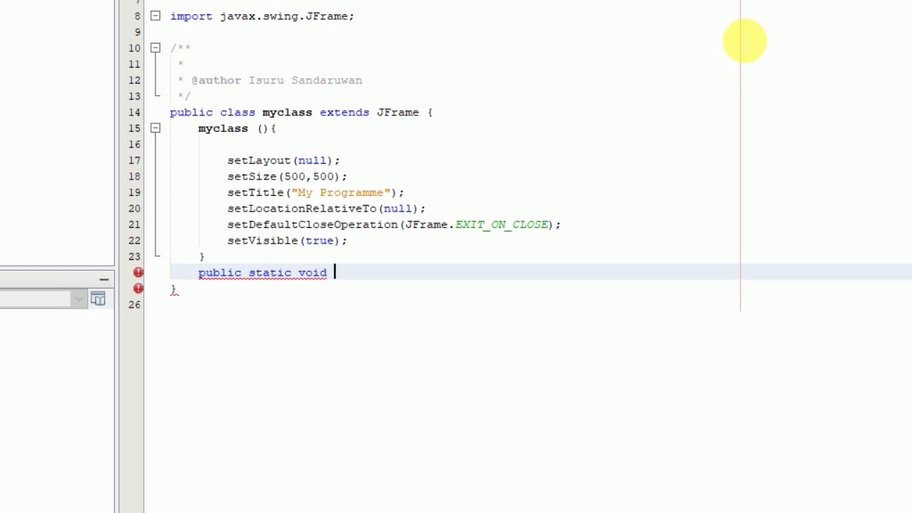 Making a JFrame in Java - YouTube