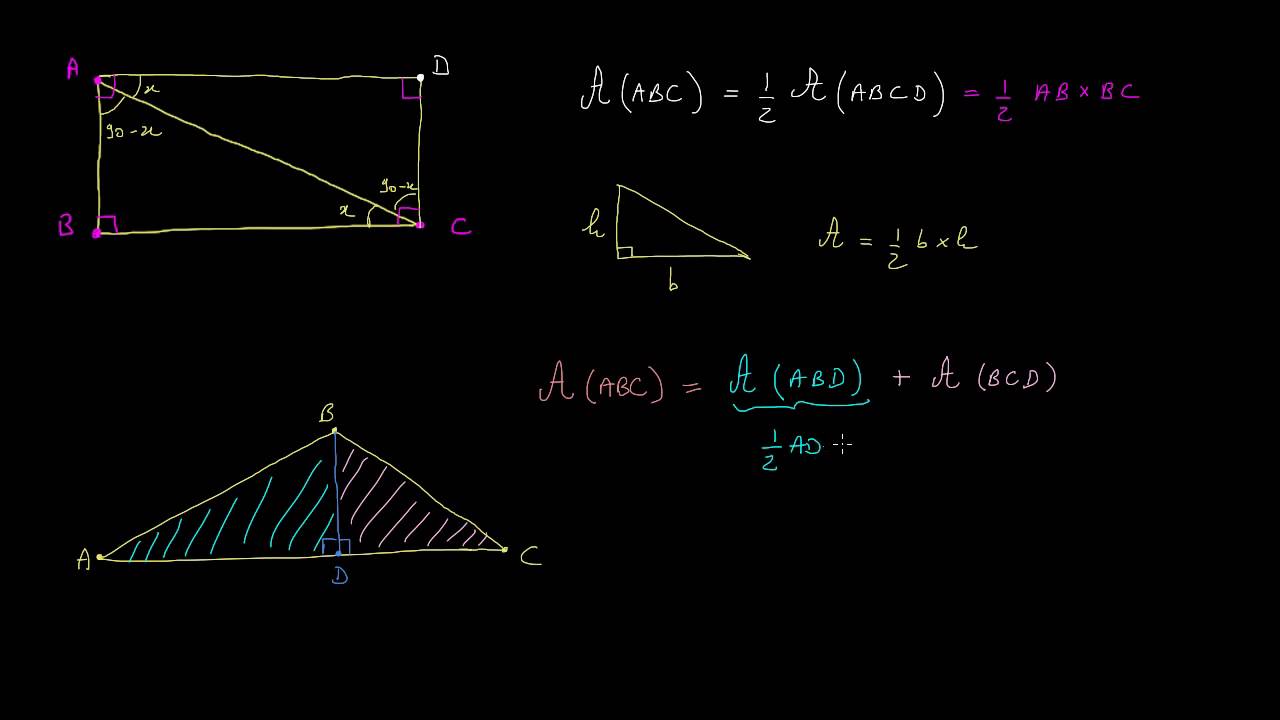 Calculer Aire Triangle Démonstration - Formule de l'aire d'un triangle - YouTube