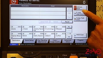 Kyocera TASKalfa Selecting Scan Destination From Address Book