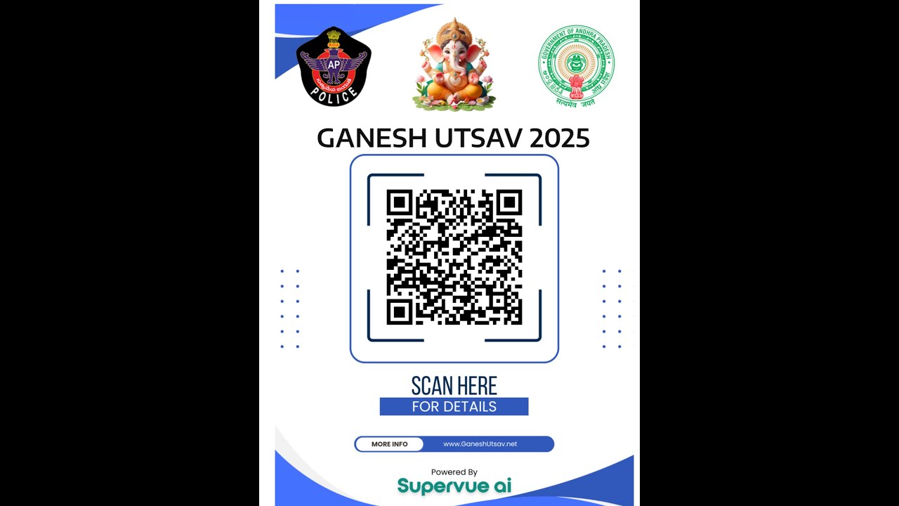 Ganesh pandal Qr code Andhra pradesh police - YouTube