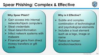 Why is Spear phishing So Effective: November 2021 Webinar - Don't Take the Bait: Phighting the Phish