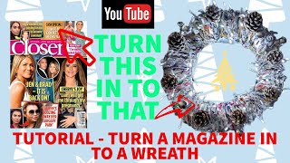 MAKE YOUR OWN CHRISTMAS WREATH OUT OF WASTE PAPER CRAFTS ARTS