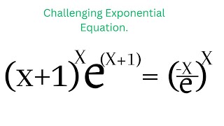 Solving Exponential Equation Having Variable Exponents | Challenging Exponential Equation.