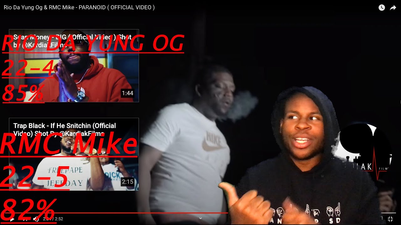 BAR for BAR: CRAZY Rio Da Yung Og (85%) & RMC Mike (82%) - PARANOID